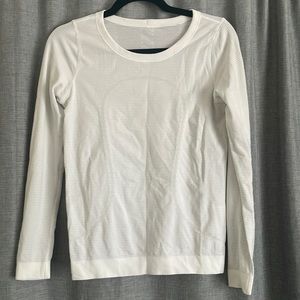 Swiftly Relaxed-Fit Long Sleeve Shirt - White - Size 4